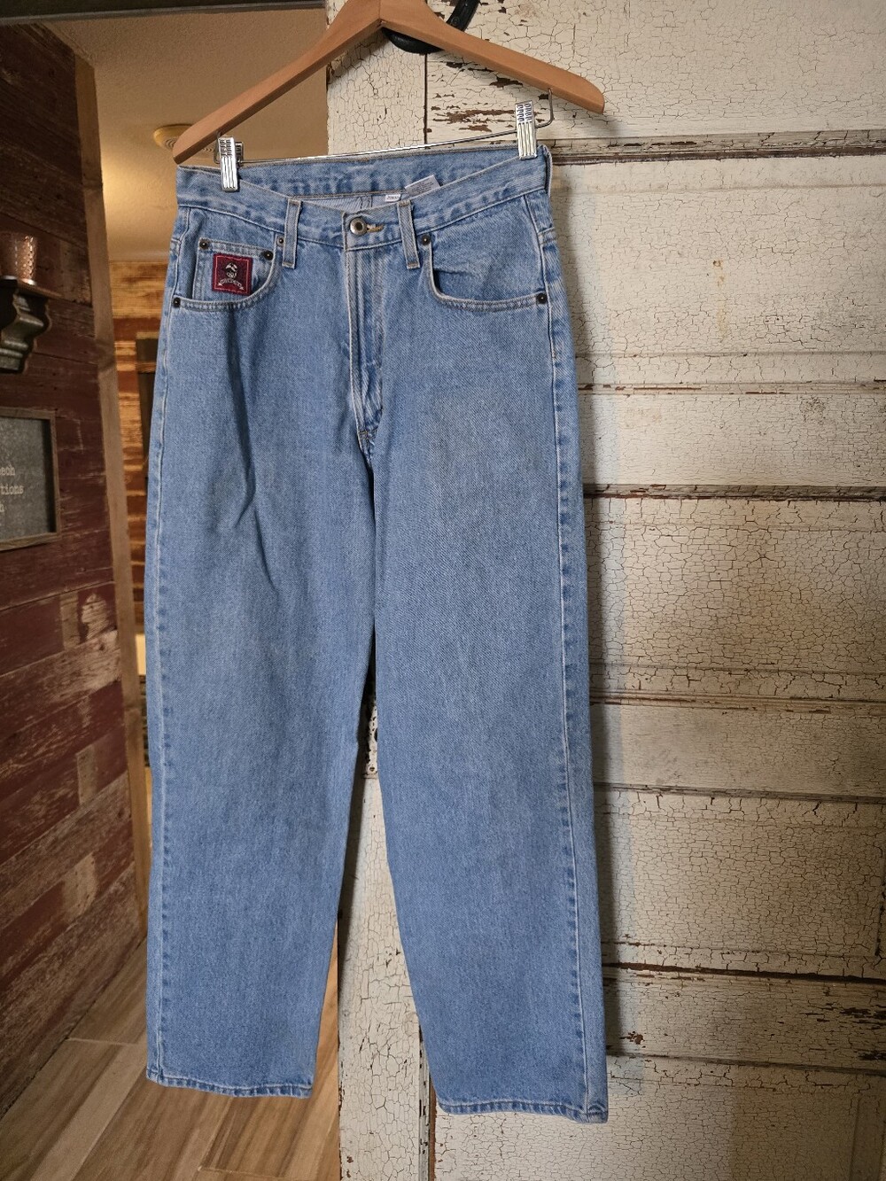 Vintage Wetsern Cinch Men's Red Label Light Blue Relaxed Jeans Sz 29x32 Rare